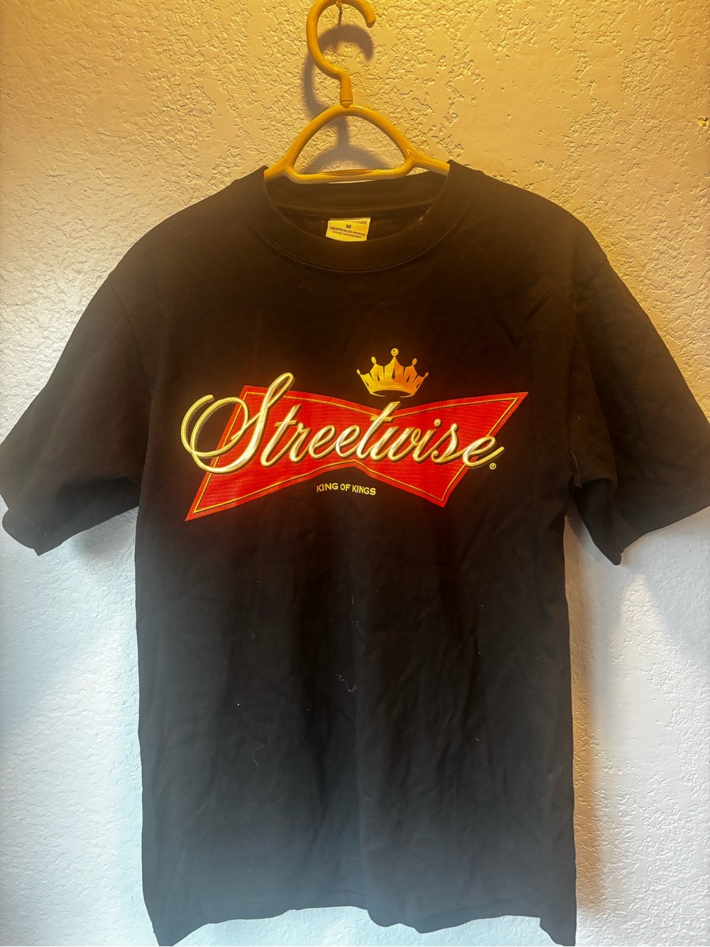 Streetwise Men’s Short Sleeve Graphic Tee - Black with Red Logo